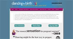Desktop Screenshot of dancingforbirth.com