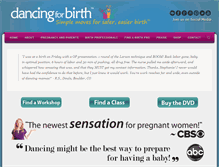 Tablet Screenshot of dancingforbirth.com